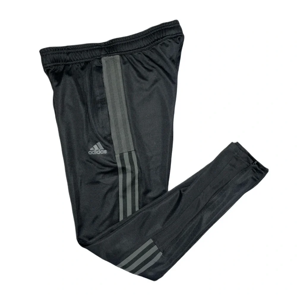 Adidas Mens Tiro Aeroready Track Pants Size‎ Small  Black Gray Striped Soccer